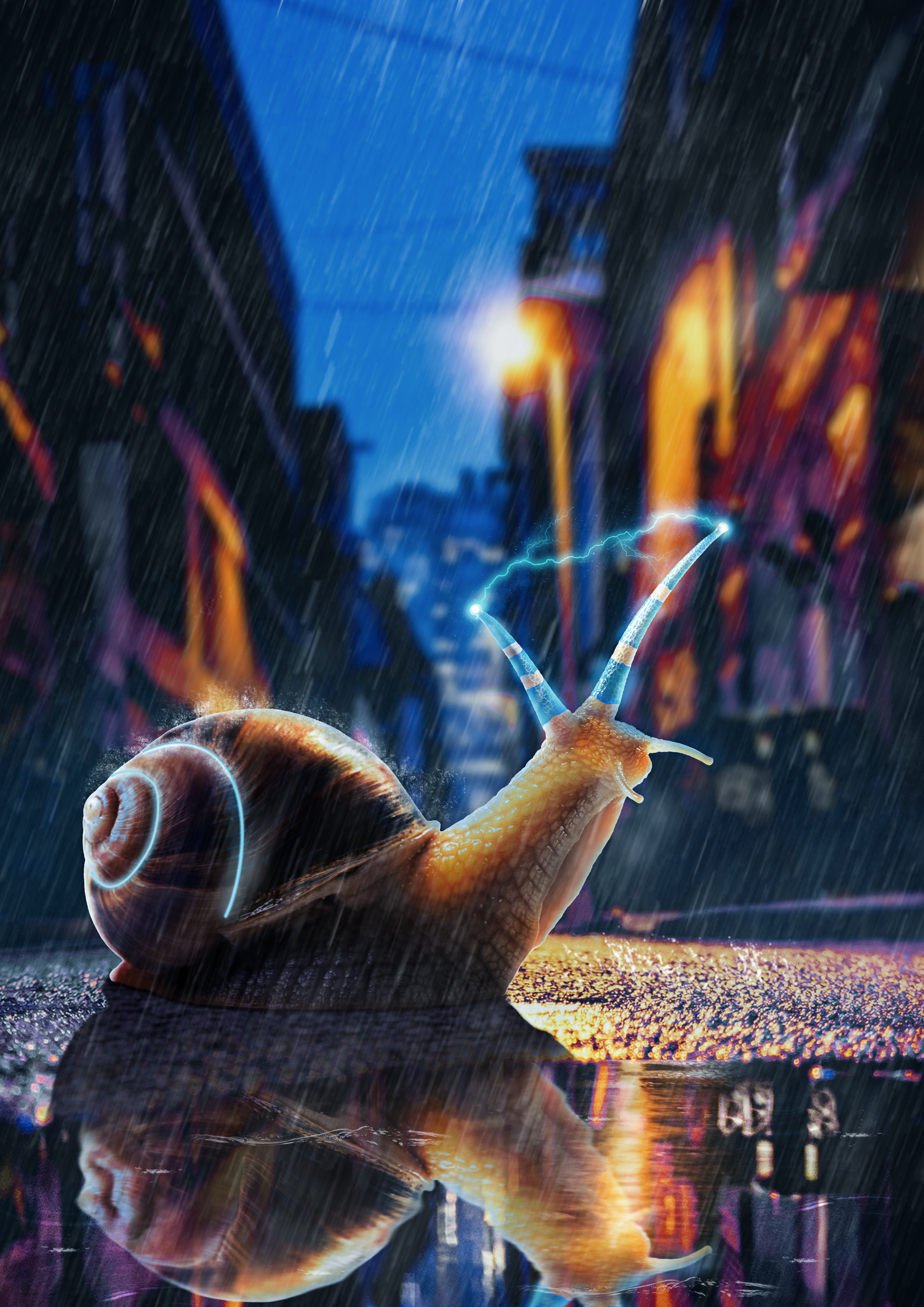 第12期调色技巧闪电小蜗牛调色融图